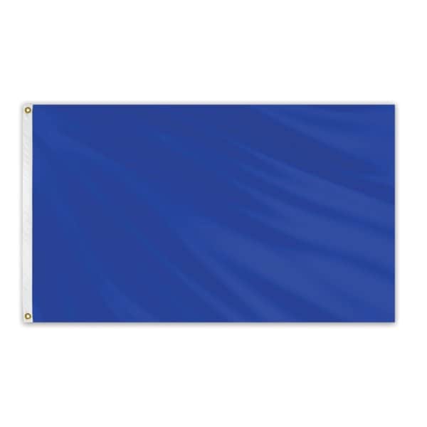 Global Flags Unlimited Solid Color Outdoor Nylon Flag 3' x 5' Royal Blue 204637 Zoro